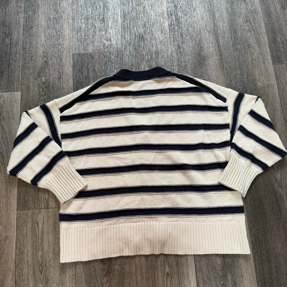 Madewell Oversized Cotton Cardigan in Stripe - Picture 2 of 6